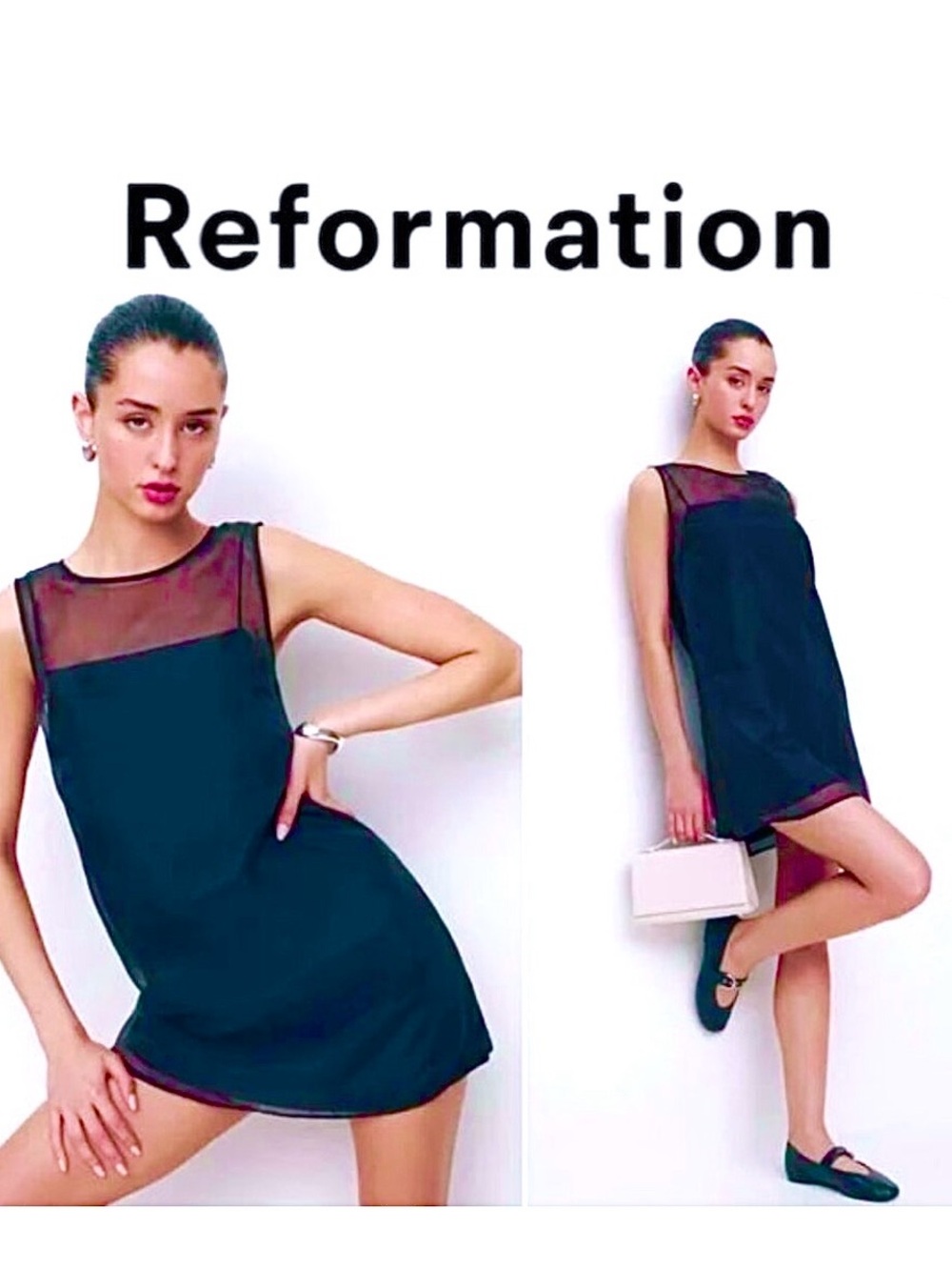 NWT REFORMATION Vina Sheer Overlay Mini Dress Midnight Blue 10 MSRP $248
